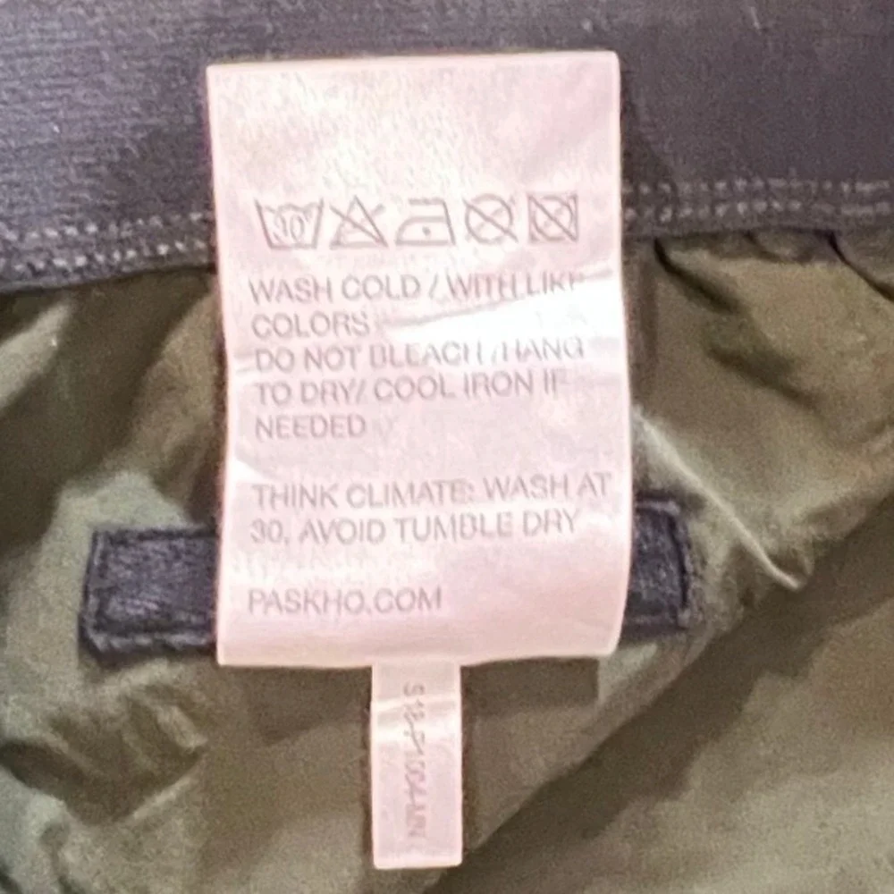Pashko Mens Olive Green Cargo Pants Elastic Waist Drawstring Outdoor Size XL